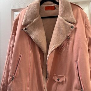Vie + Riche Pink Motorcycle Send Nudes Jacket